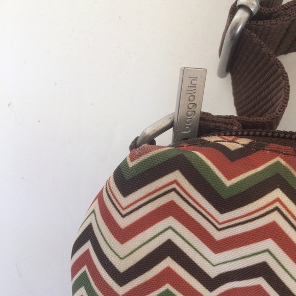 BAGGALINI FALL STRIPE ZIG ZAG MESSENGER CROSSBODY BAG PURSE - Picture 10 of 14